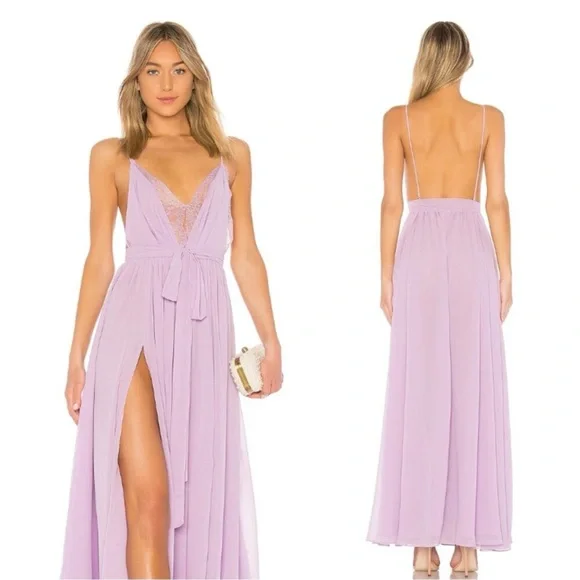 NWOT Michael Costello Purple Plunge Sundress Resort Wear - Picture 2 of 6